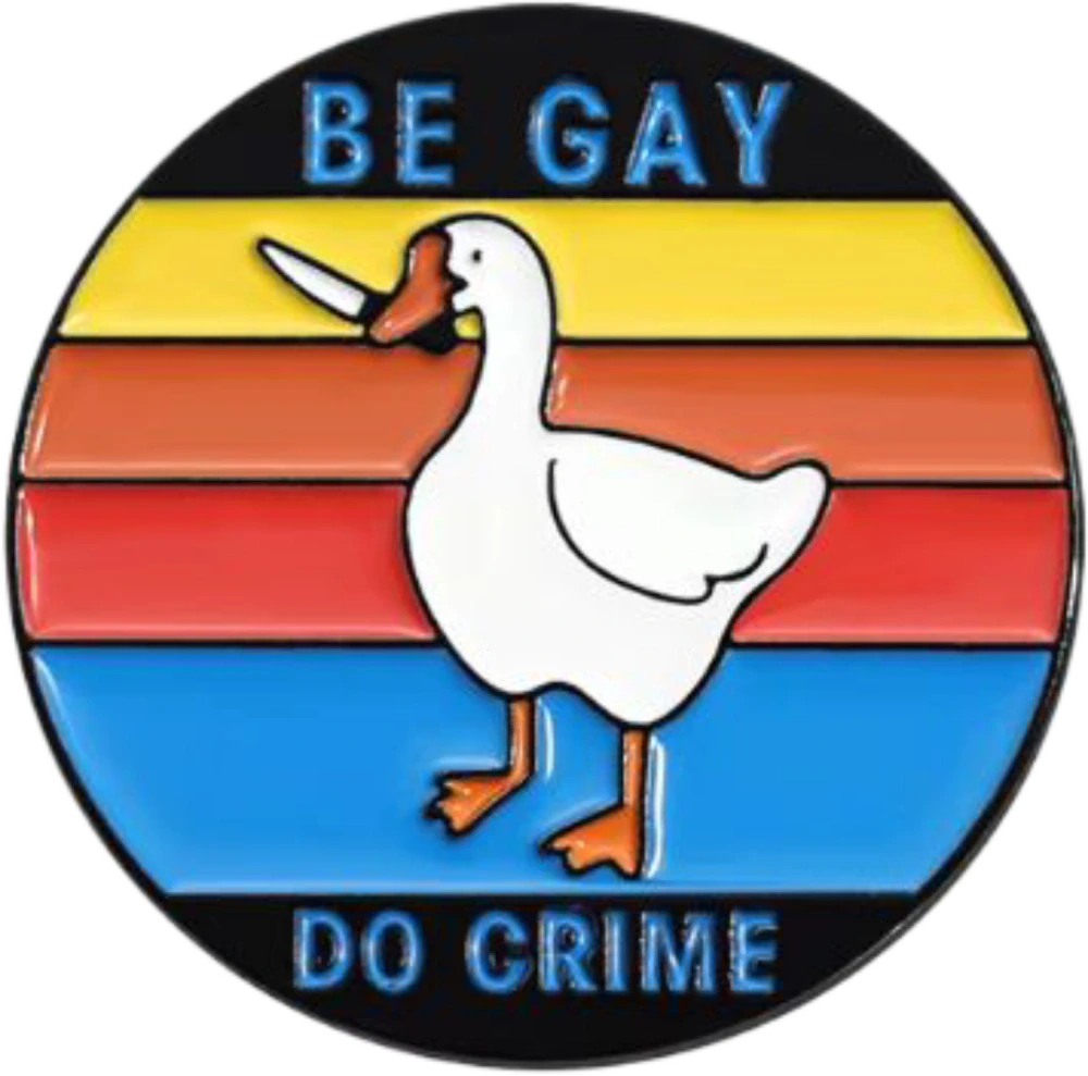 Duhový špendlík - Be gay husa