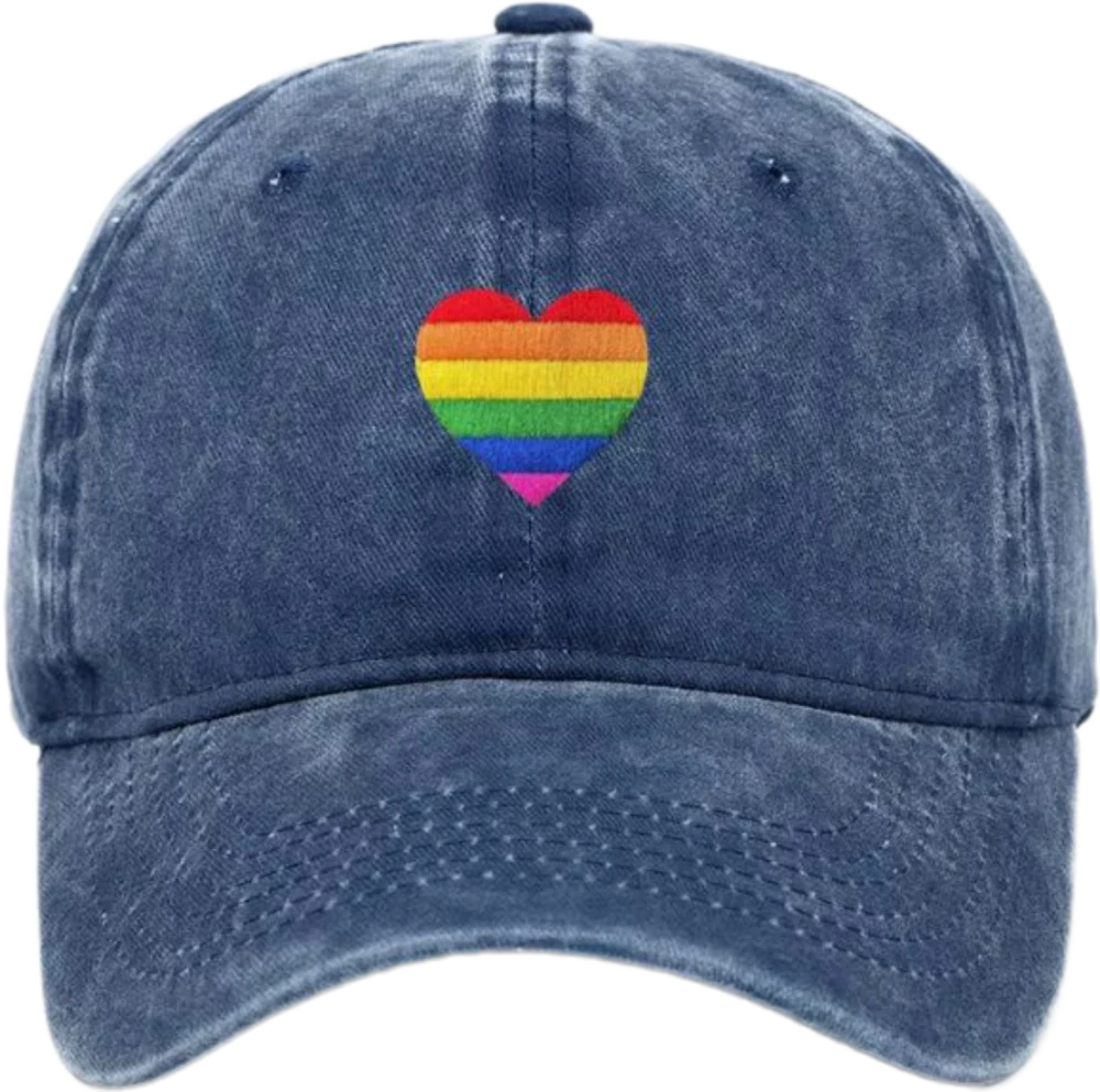 Kšiltovka duhové srdce navy