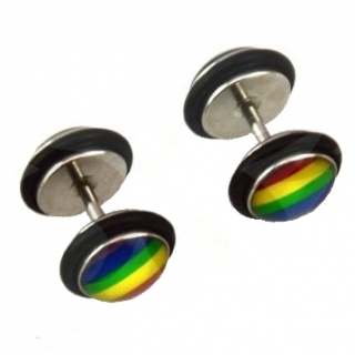 Duhová náušnice - šroubovací