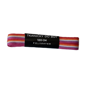 Tkaničky ploché - lesbické (sunset) - 120 cm