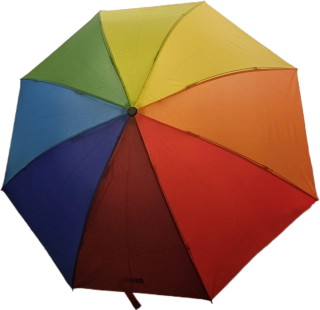 Skládací duhový deštník